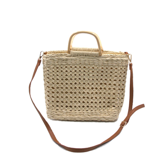 WideWings™ Straw Boho Handbag